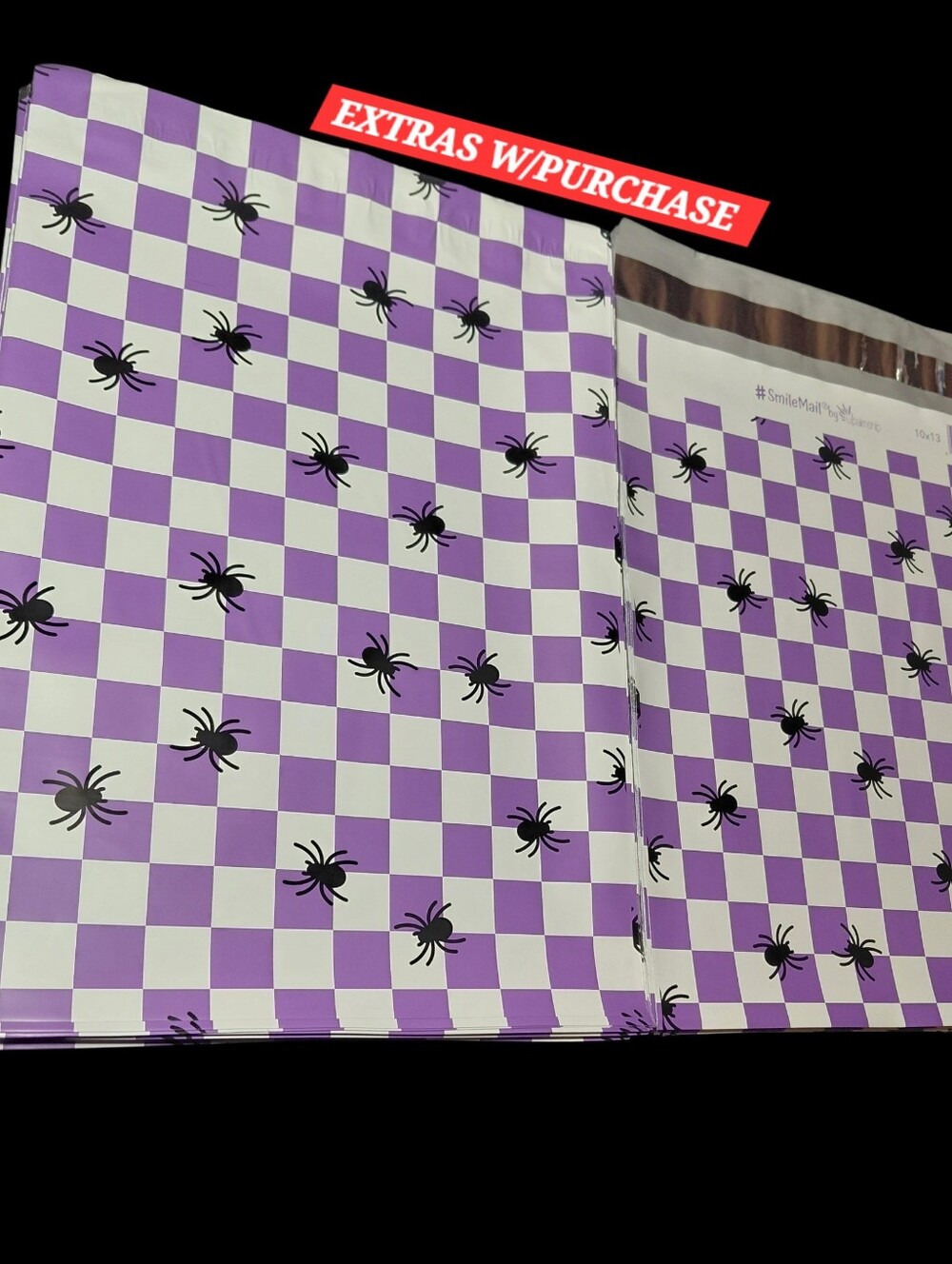 20ct. 10x13 Polymailers Halloween Print Random Thank You Cards/Sticker